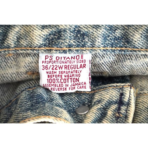 Vintage PS Gitano Acid Washed Jeans NOS Womens Size 22W Curvy High Waist Rise - Picture 7 of 12